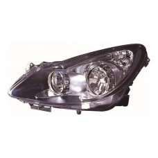 Vauxhall Corsa 2006-2011 Black Inner Halogen Head Lamp Unit Passenger Side
